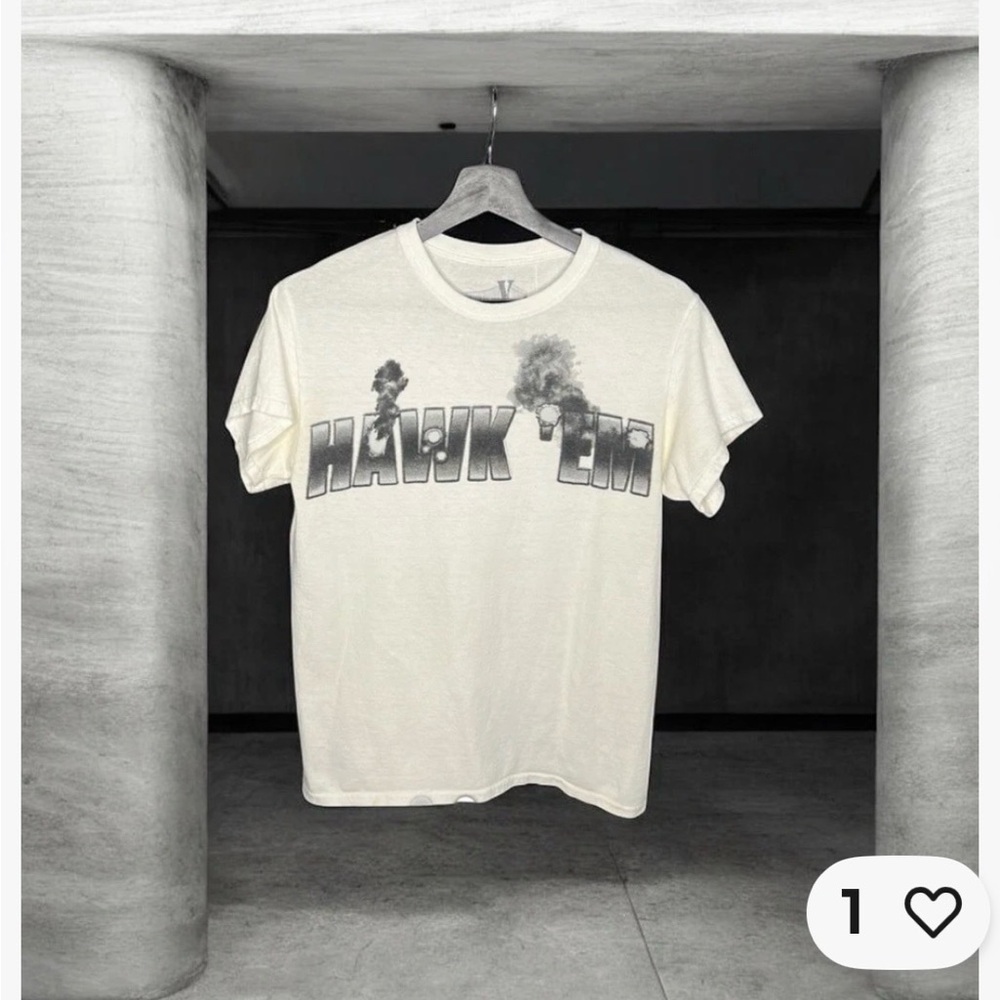 Vlone x Pop Smoke Hawk Em’ Tee Meet The Woo2 Size 2x White New In Bag STREETWEAR